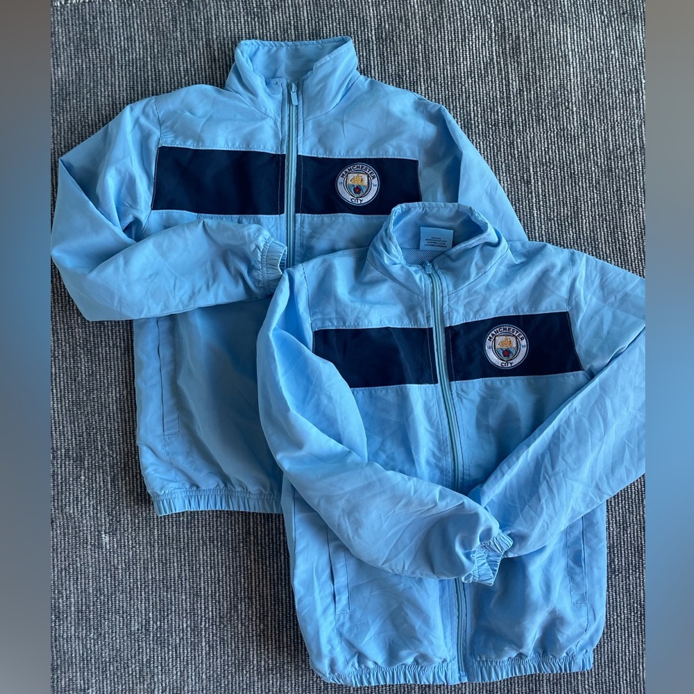 Set of 2 Manchester City kids jackets, size 10/11 year old